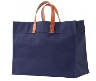 Leather Handle Advantage Tote Navy