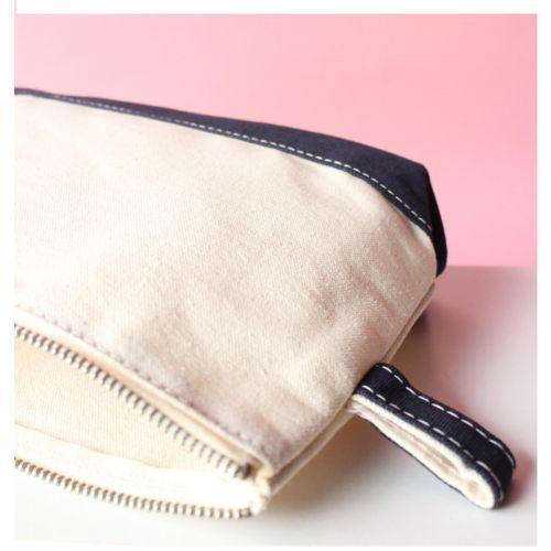 Embroidered Monogram Canvas Makeup Bag