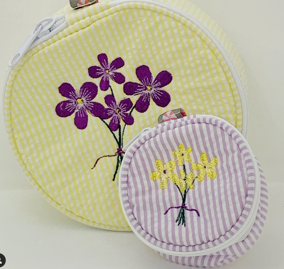 Seersucker Jewelry Round - 3"