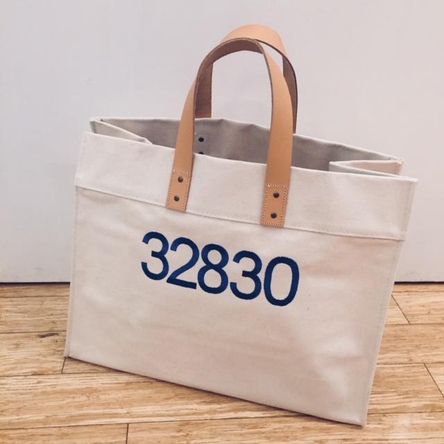 Embroidered Monogram Leather Handle Advantage Tote