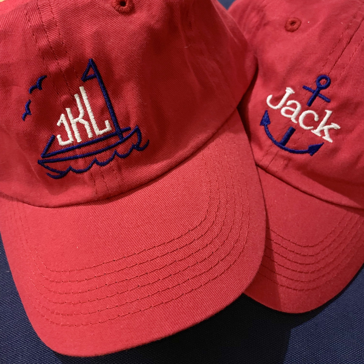 Embroidered Monogram Baseball Cap Hat