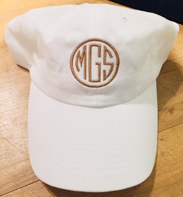 Embroidered Monogram Baseball Cap Hat
