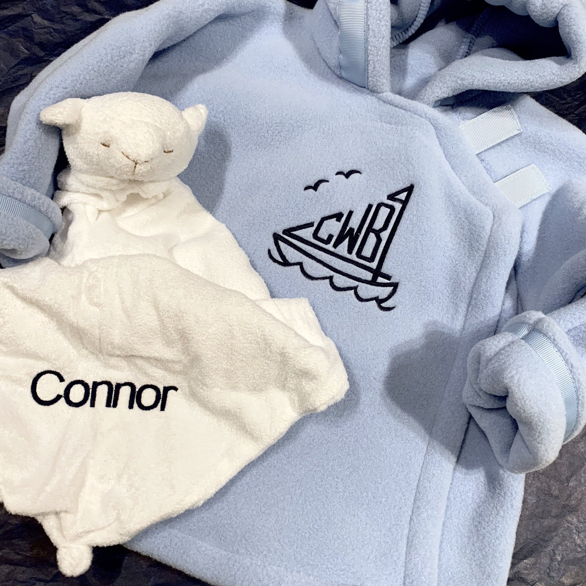 Embroidered Monogram Baby Animal Luvie