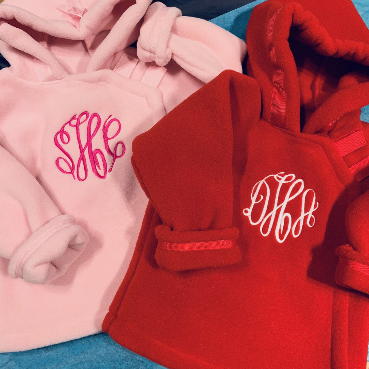 Embroidered Monogram Baby Fleece Jacket Widgeon