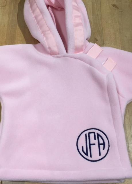 Embroidered Monogram Baby Fleece Jacket Widgeon