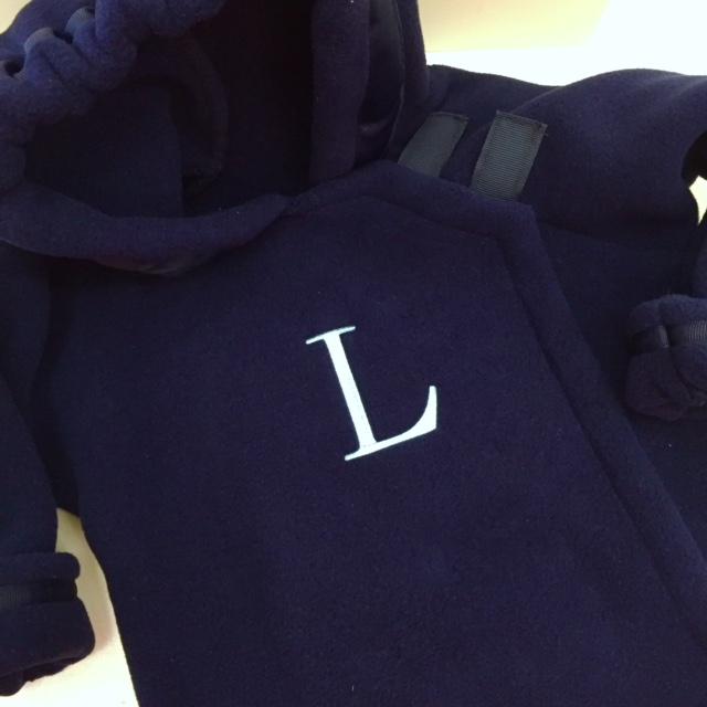 Embroidered Monogram Baby Fleece Jacket Widgeon