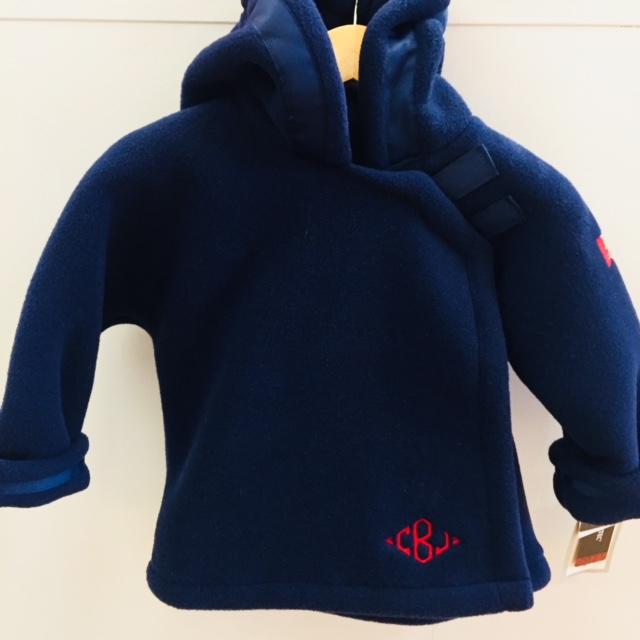 Embroidered Monogram Baby Fleece Jacket Widgeon