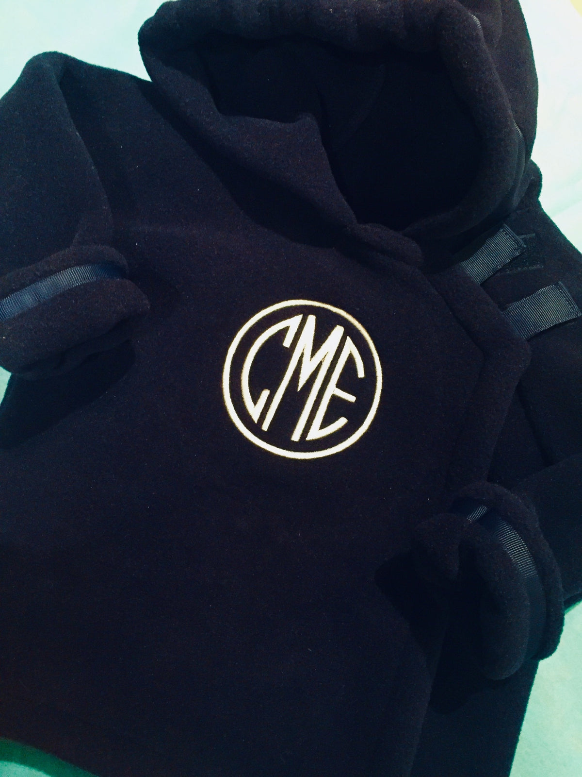 Embroidered Monogram Baby Fleece Jacket Widgeon