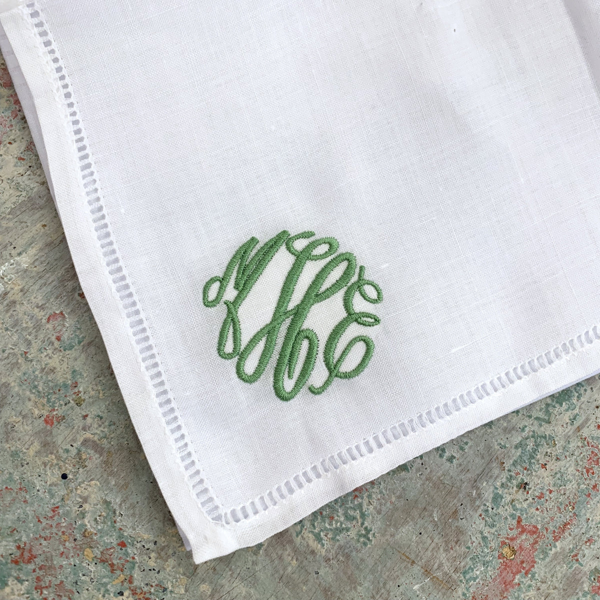 Embroidered Monogram Ladies Handkerchief