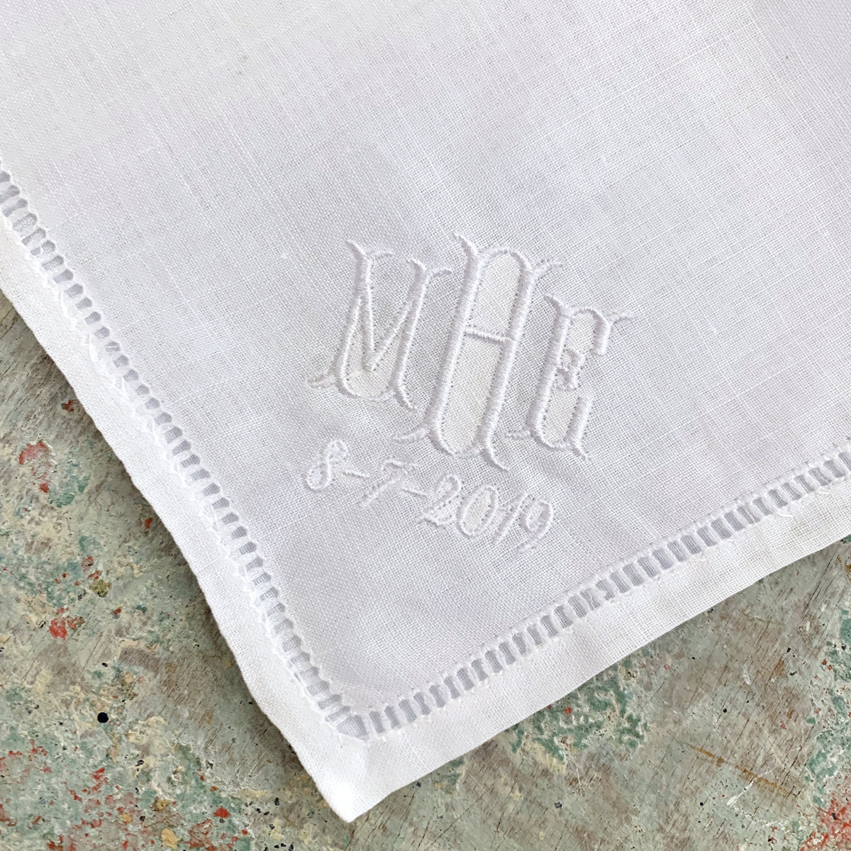 Embroidered Monogram Ladies Handkerchief