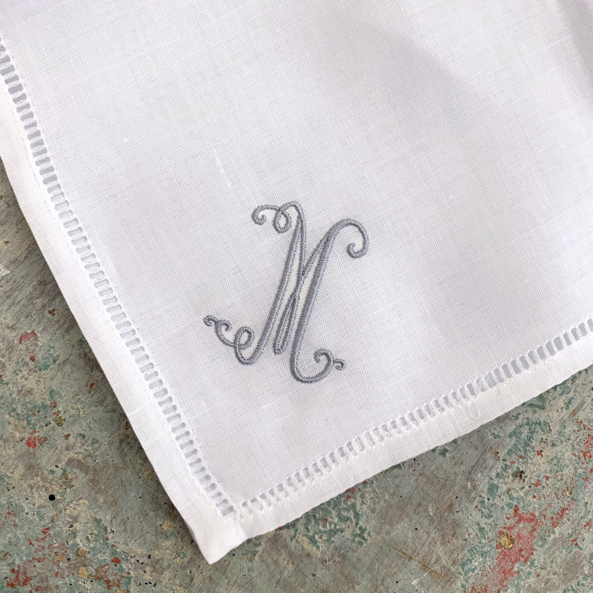 Embroidered Monogram Ladies Handkerchief