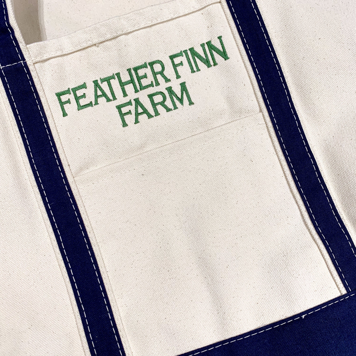 Embroidered Monogram Large Boat Tote Canvas
