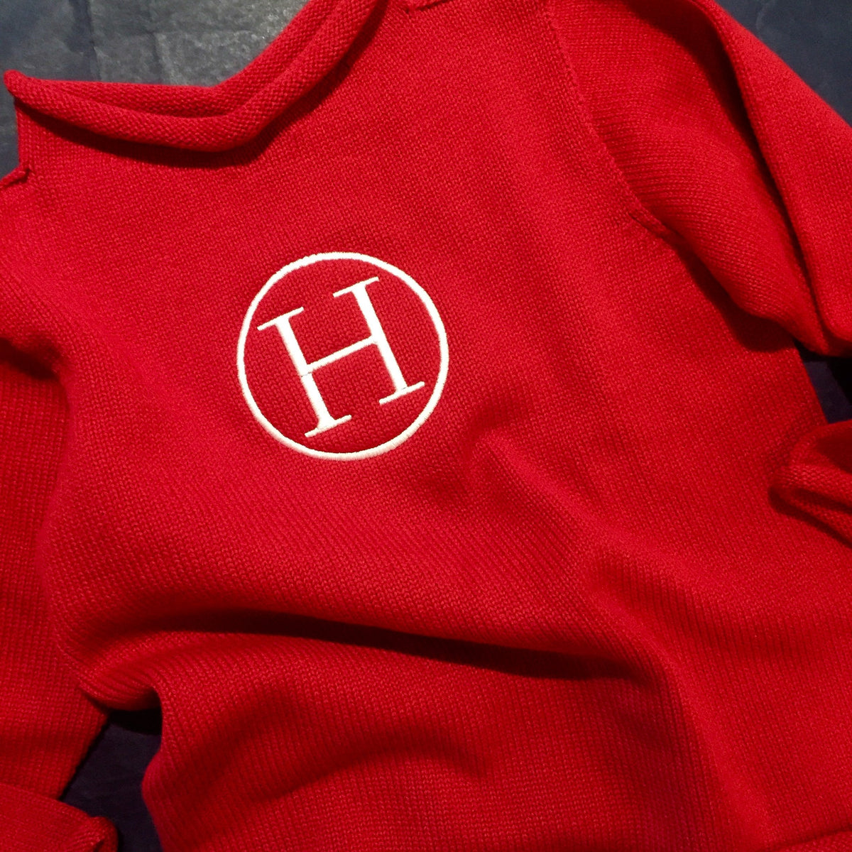 Embroidered Monogram Baby Rollneck Sweater