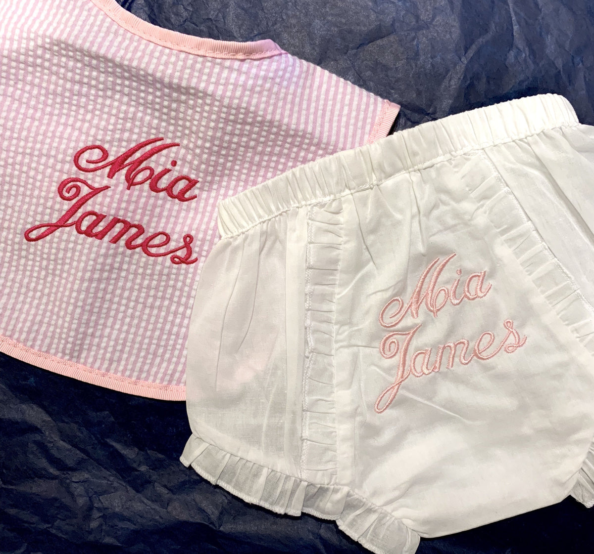 Embroidered Monogram Diaper Cover