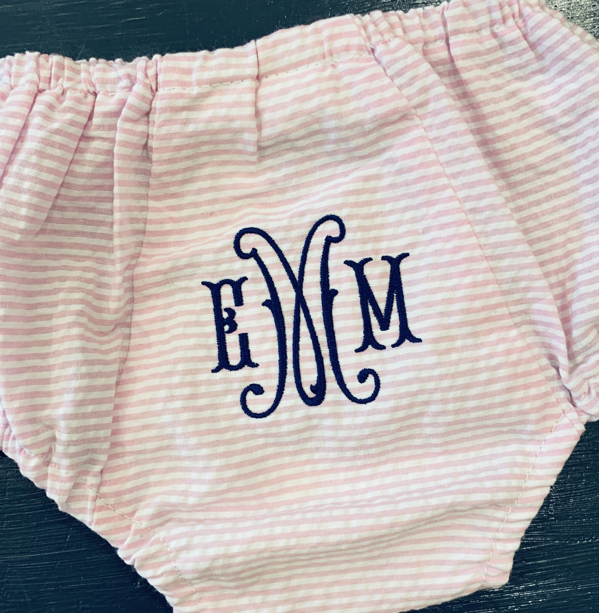 Embroidered Monogram Diaper Cover