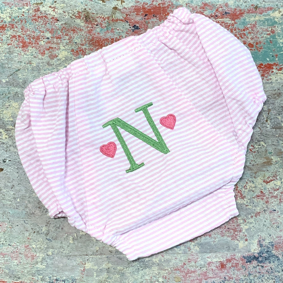 Embroidered Monogram Diaper Cover