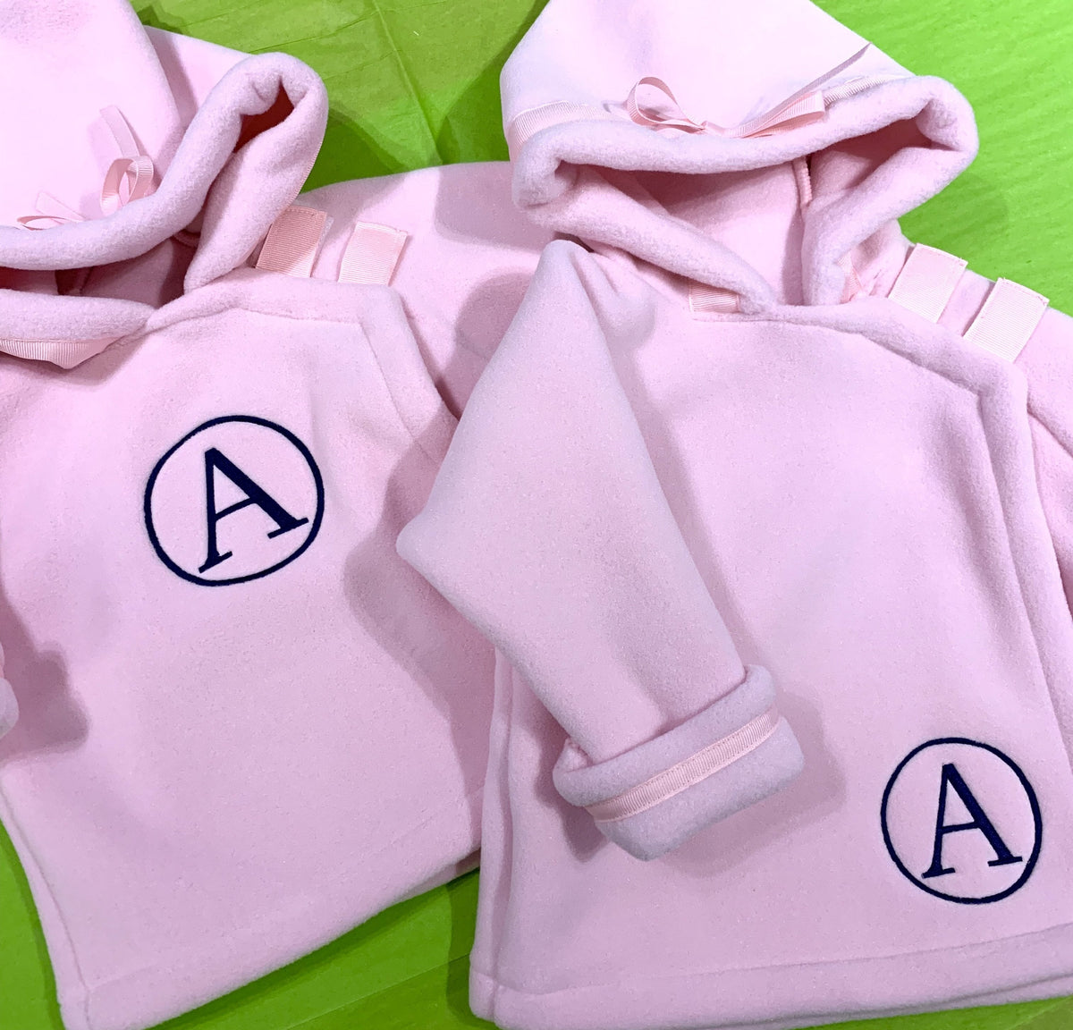 Embroidered Monogram Baby Fleece Jacket Widgeon