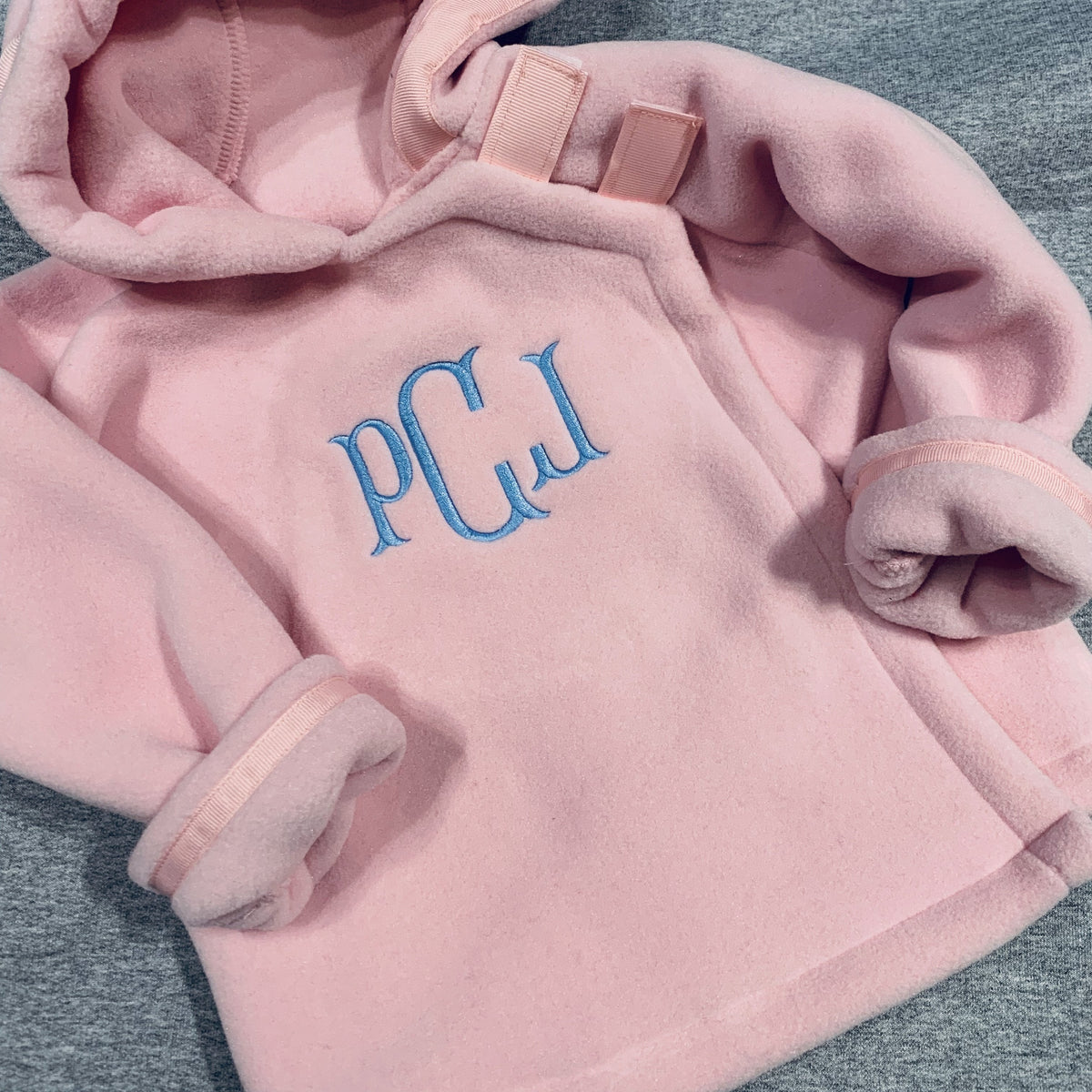 Embroidered Monogram Baby Fleece Jacket Widgeon