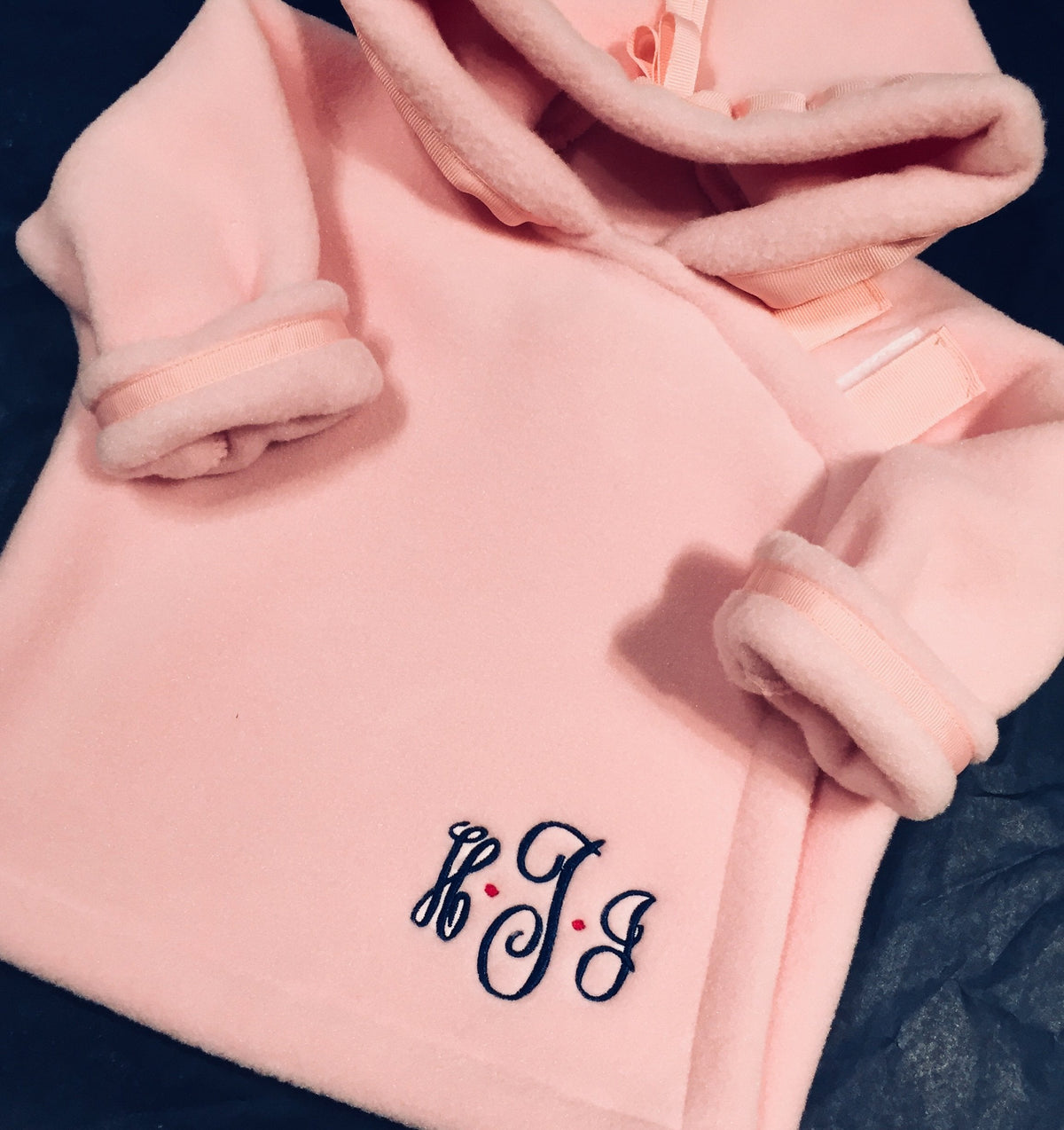 Embroidered Monogram Baby Fleece Jacket Widgeon