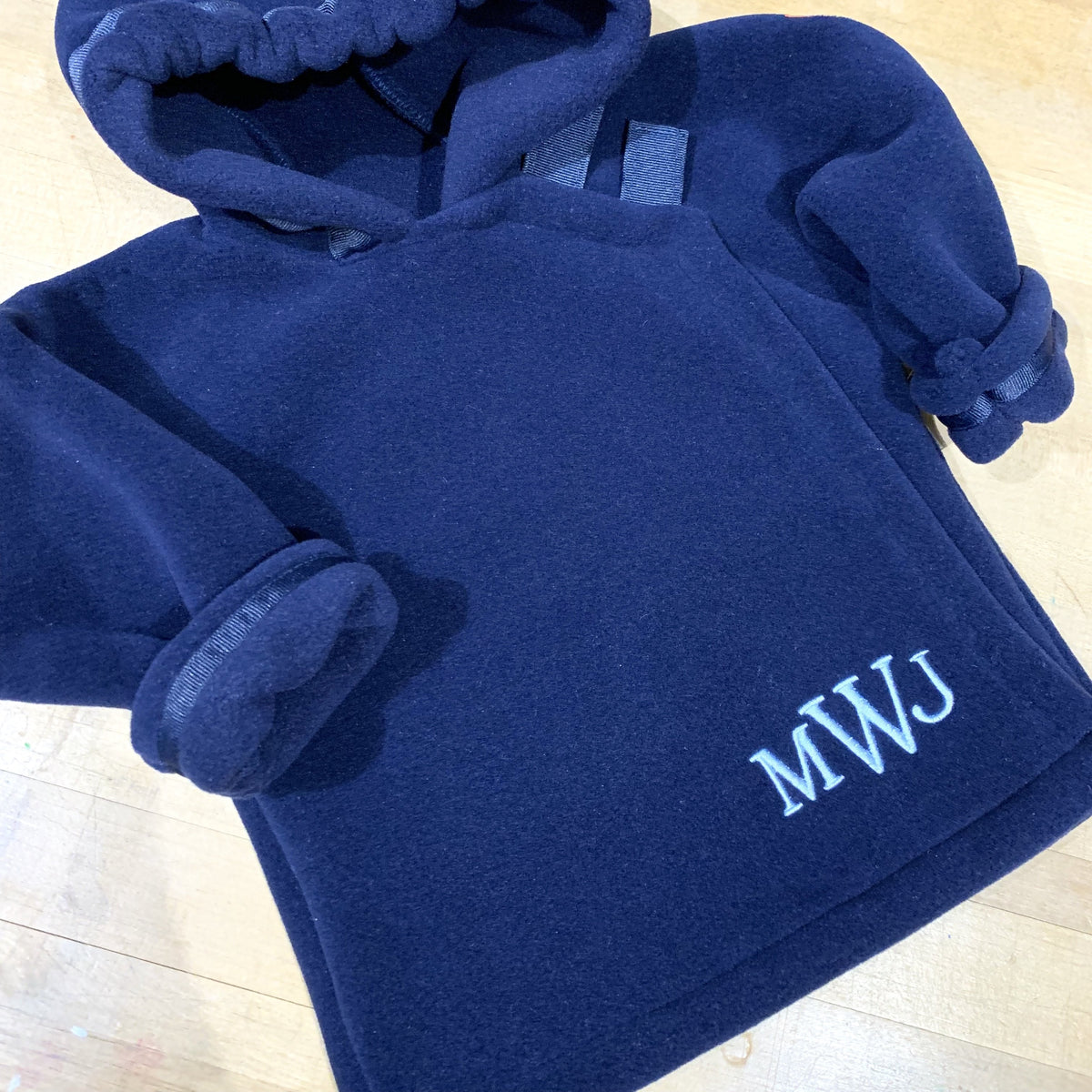 Embroidered Monogram Baby Fleece Jacket Widgeon